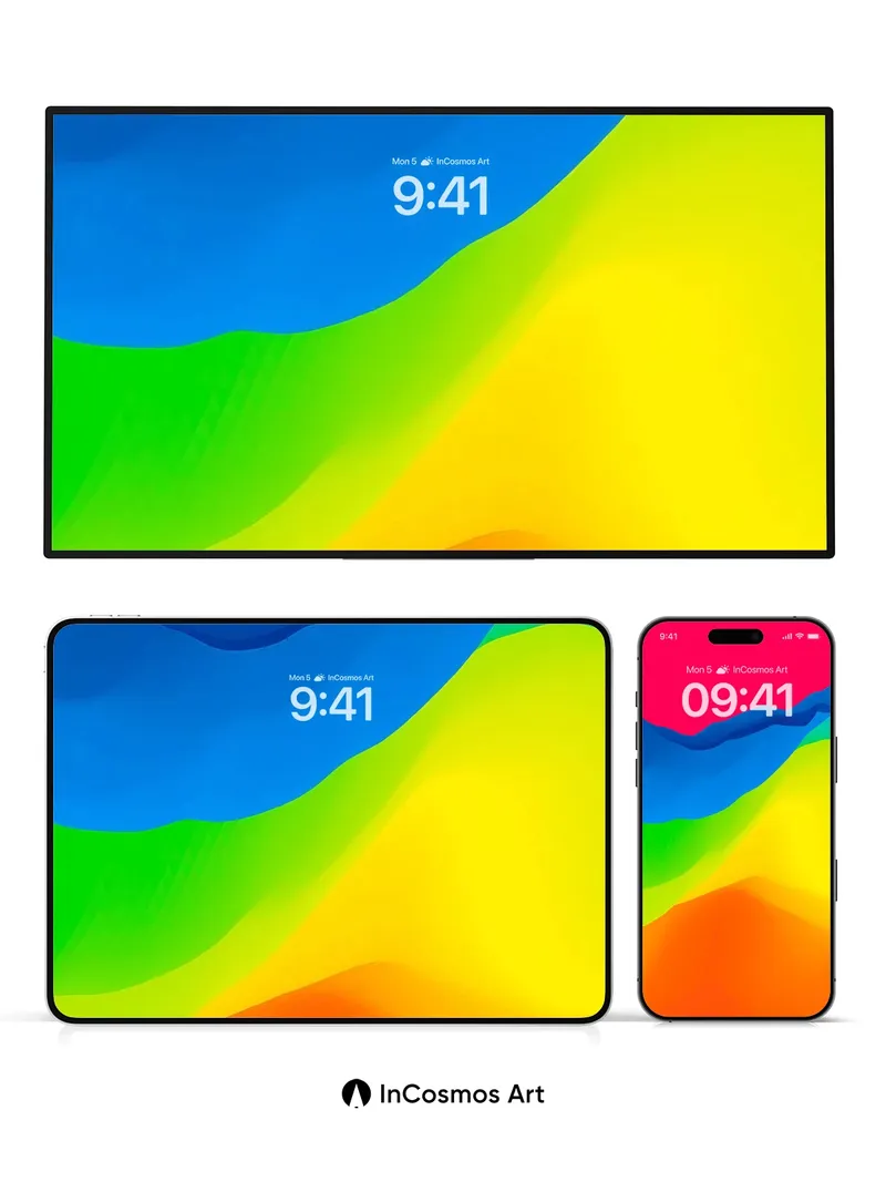 Electric Horizon Wallpaper with Liquid Light