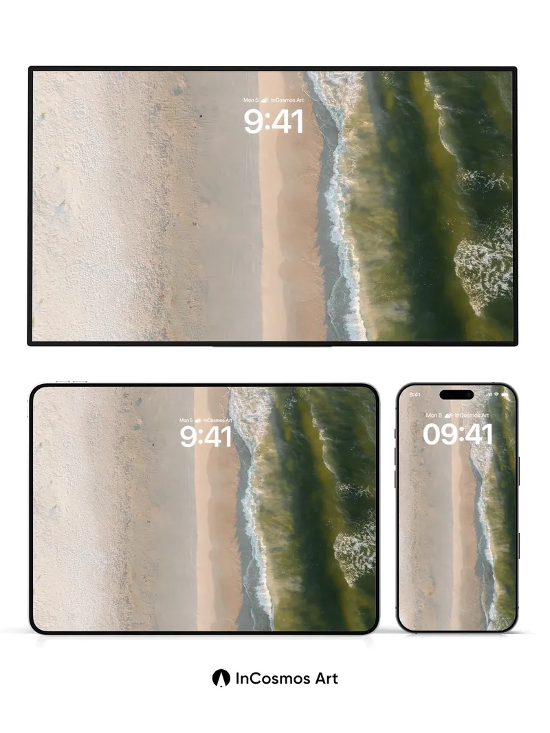 Serenity Shoreline Wallpaper with Whispering Tides