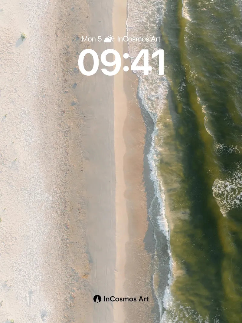 Serenity Shoreline Wallpaper with Whispering Tides