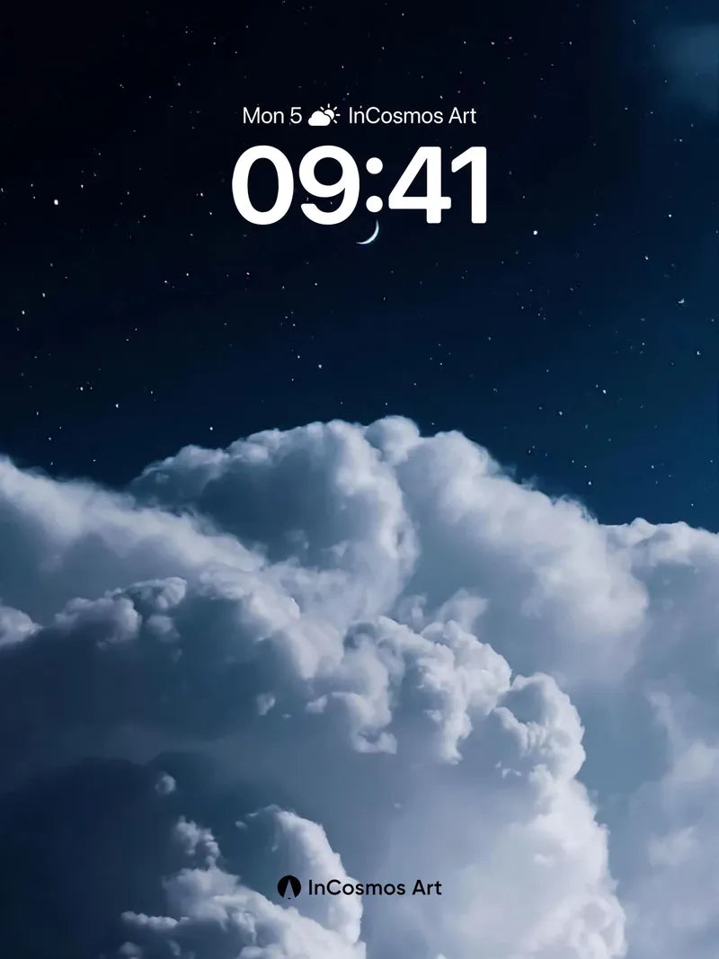 Crescent Reverie Wallpaper with Cloud Canopy