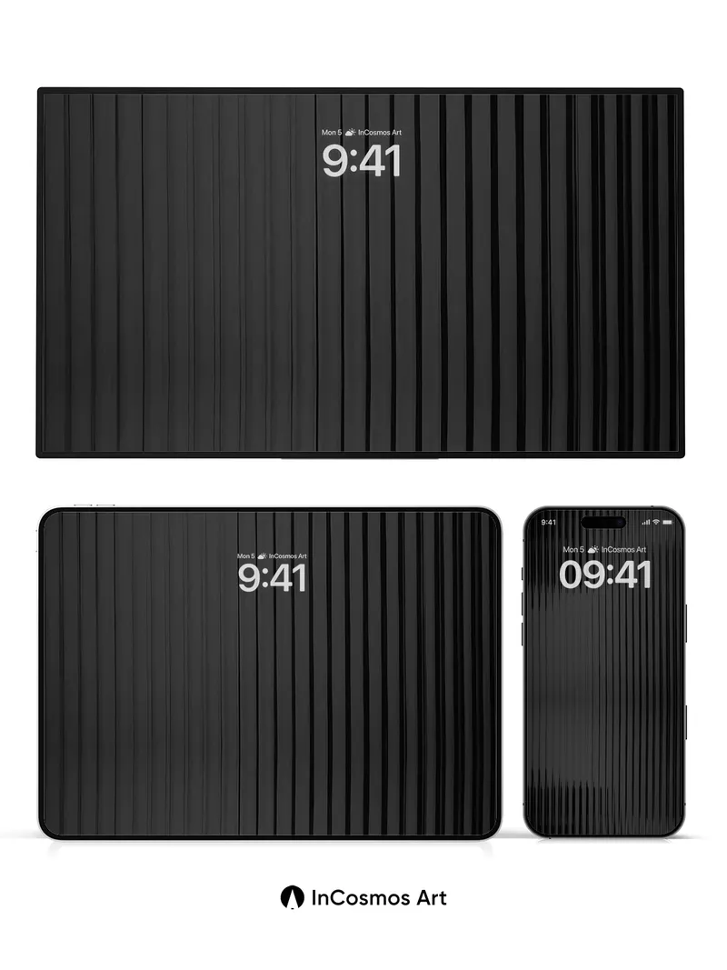 Silent Veil Wallpaper with Vertical Shadows