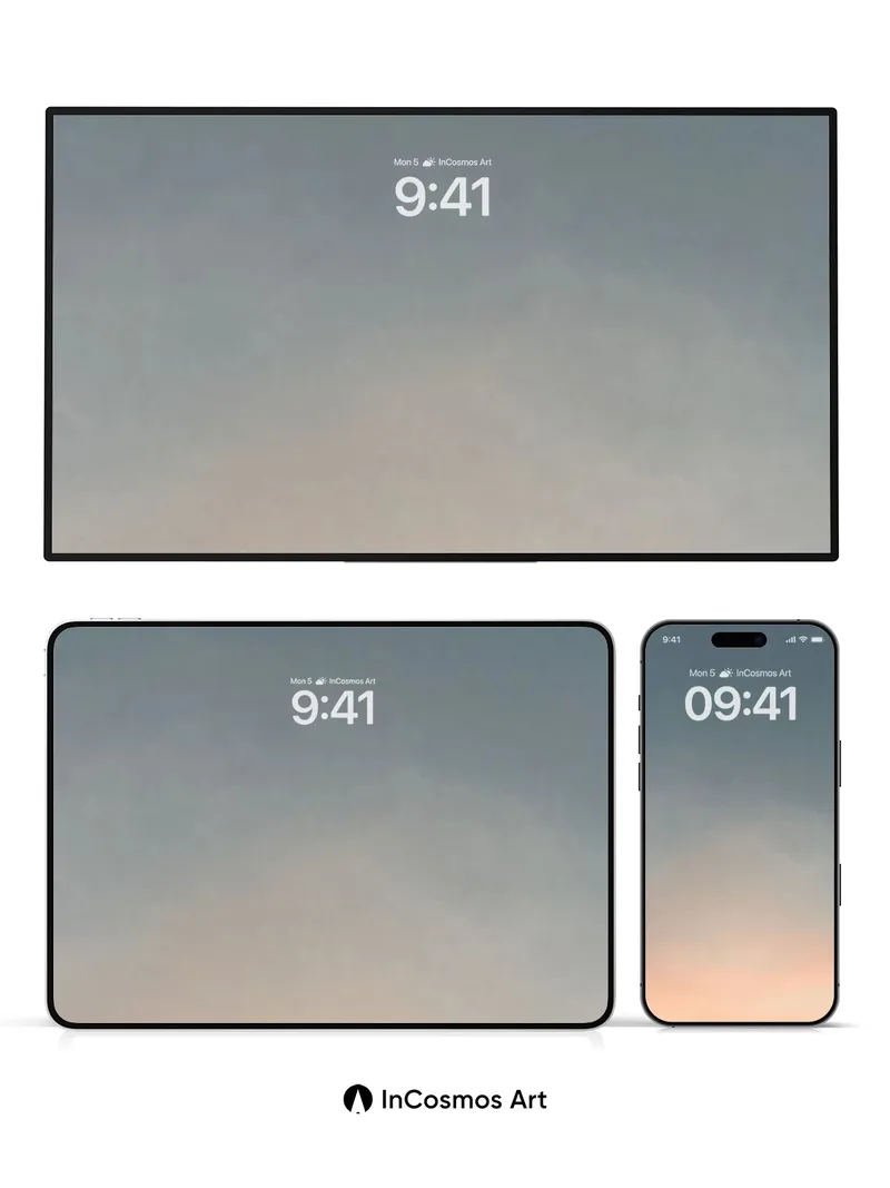 Serene Horizon Wallpaper with Soft Gradient Hues