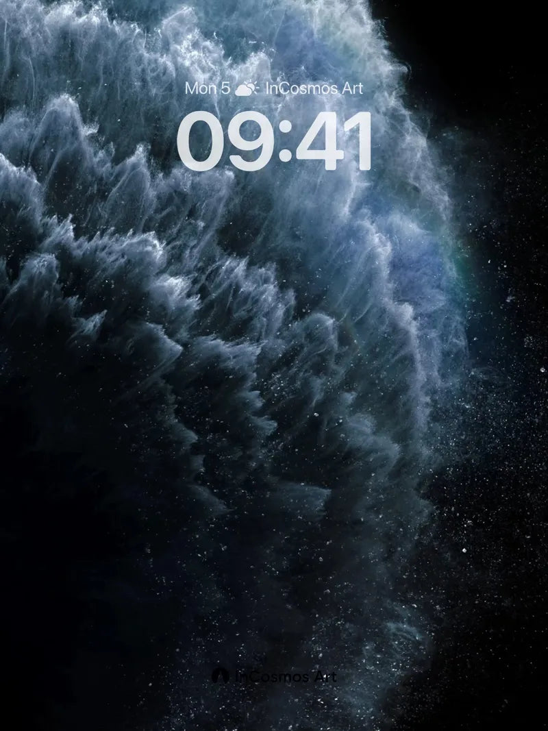 Cosmic Frost Wallpaper with Starlight Veil