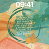 Whispering Bloom Wallpaper with Timeless Clock wallpaper for iPhone, iPad & Mac