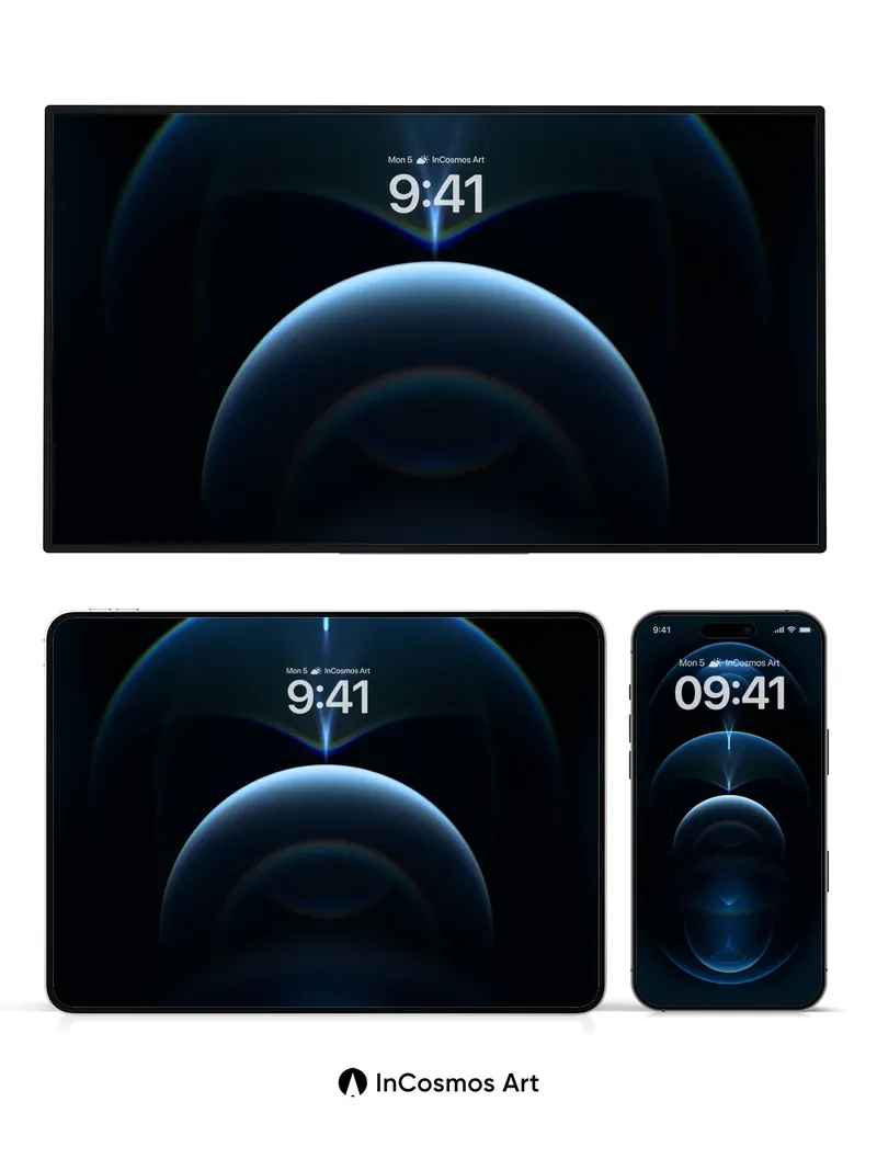 Calm Orbital Wallpaper with Celestial Light