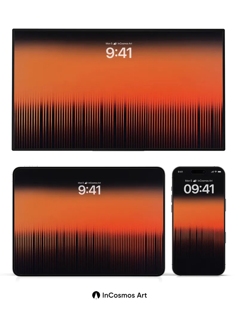 Ember Horizon Wallpaper with Vertical Pulse