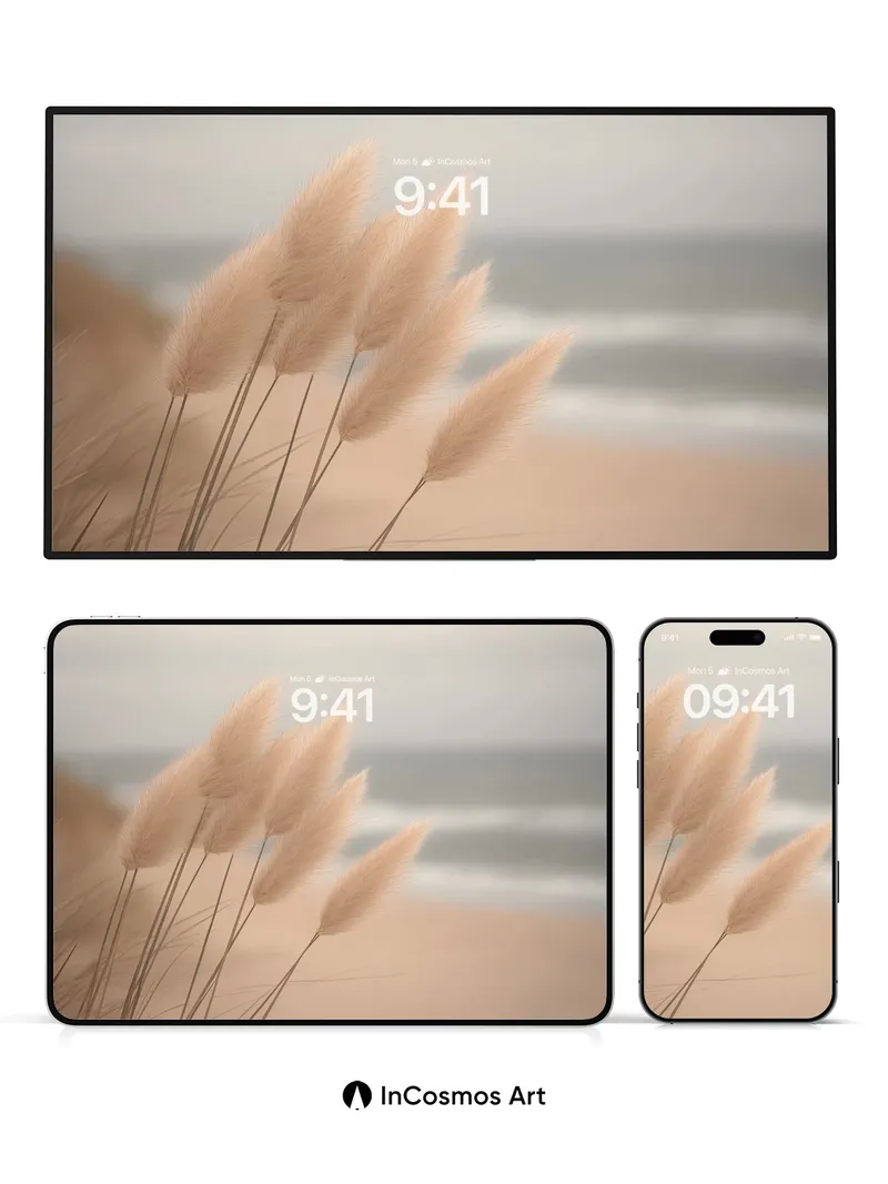 Serenity Dune Wallpaper with Sea Hush