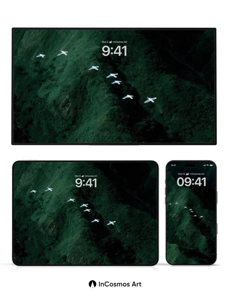 Nocturnal Flight Wallpaper with Whispering Canyons