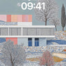 Silent Geometry Wallpaper with Moonlit Trees wallpaper for iPhone, iPad & Mac