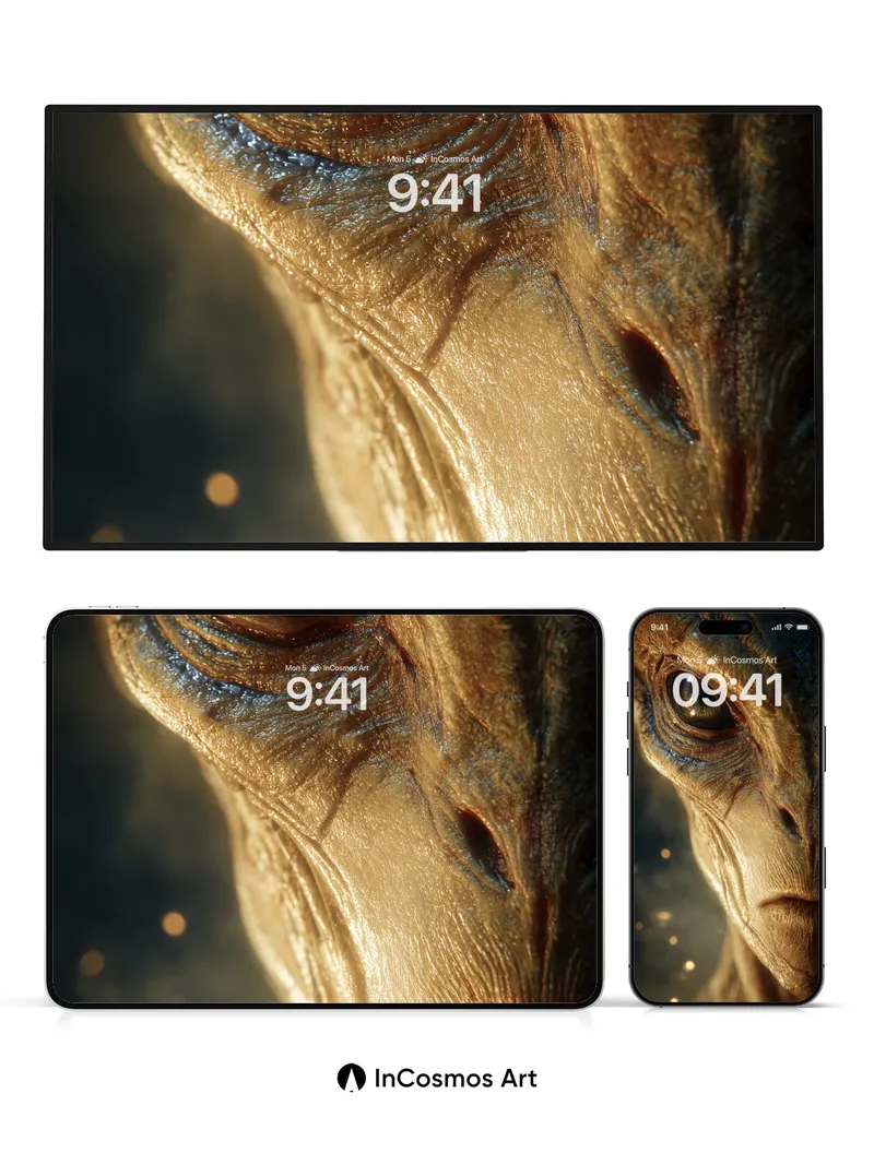 Golden Gaze Wallpaper with Living Skin