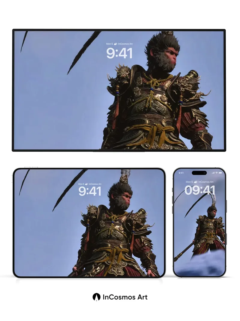 Mythical Warrior Wallpaper with Celestial Armor