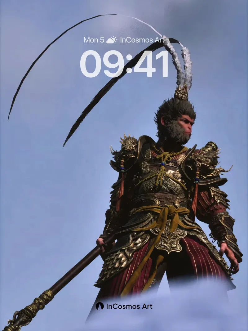 Mythical Warrior Wallpaper with Celestial Armor