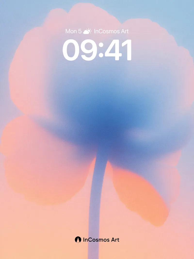 Serene Bloom Wallpaper with Ethereal Gradient