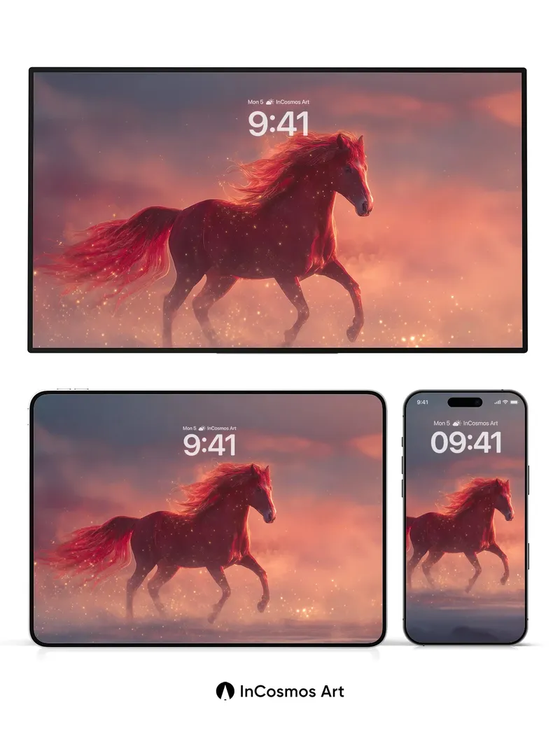 Crimson Mirage Wallpaper with Starlight Hooves