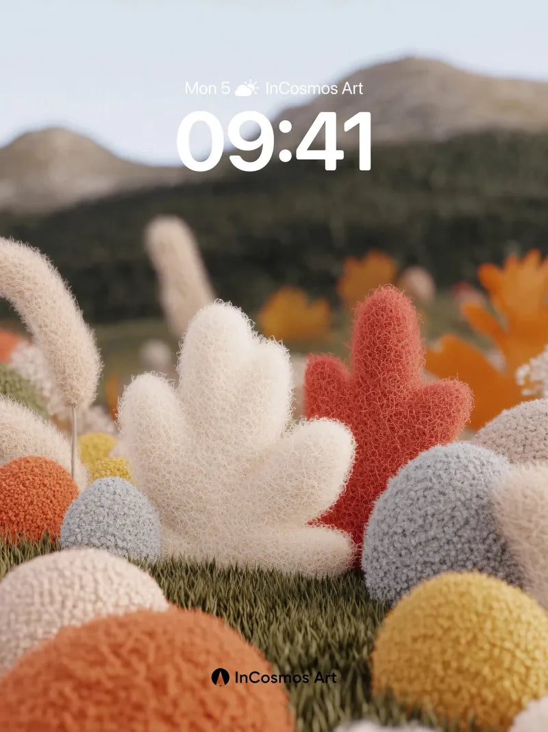 Fuzzy Meadow Wallpaper with Soft Peaks wallpaper for iPhone, iPad & Mac