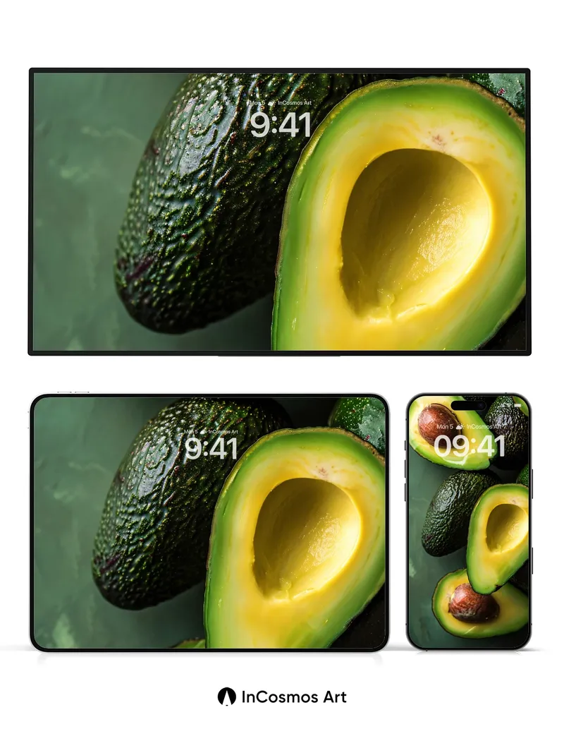 Velvet Embrace Wallpaper with Avocado Hues