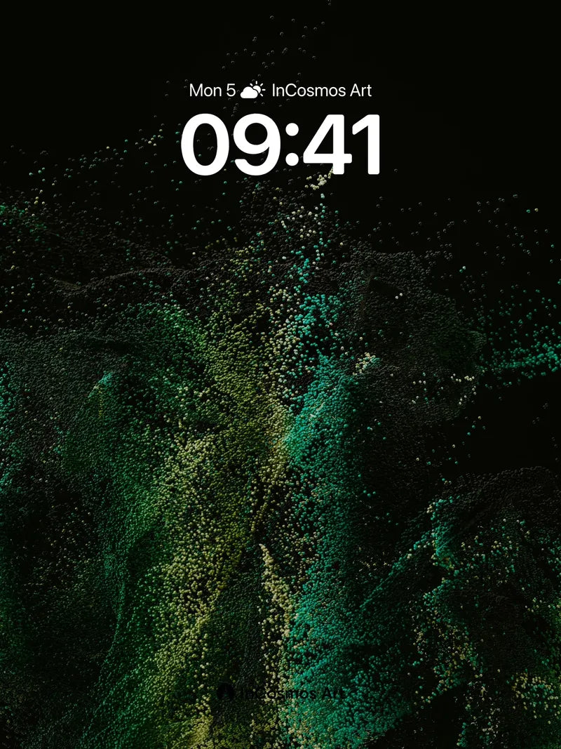 Emerald Nebula Wallpaper with Cosmic Dust Trails