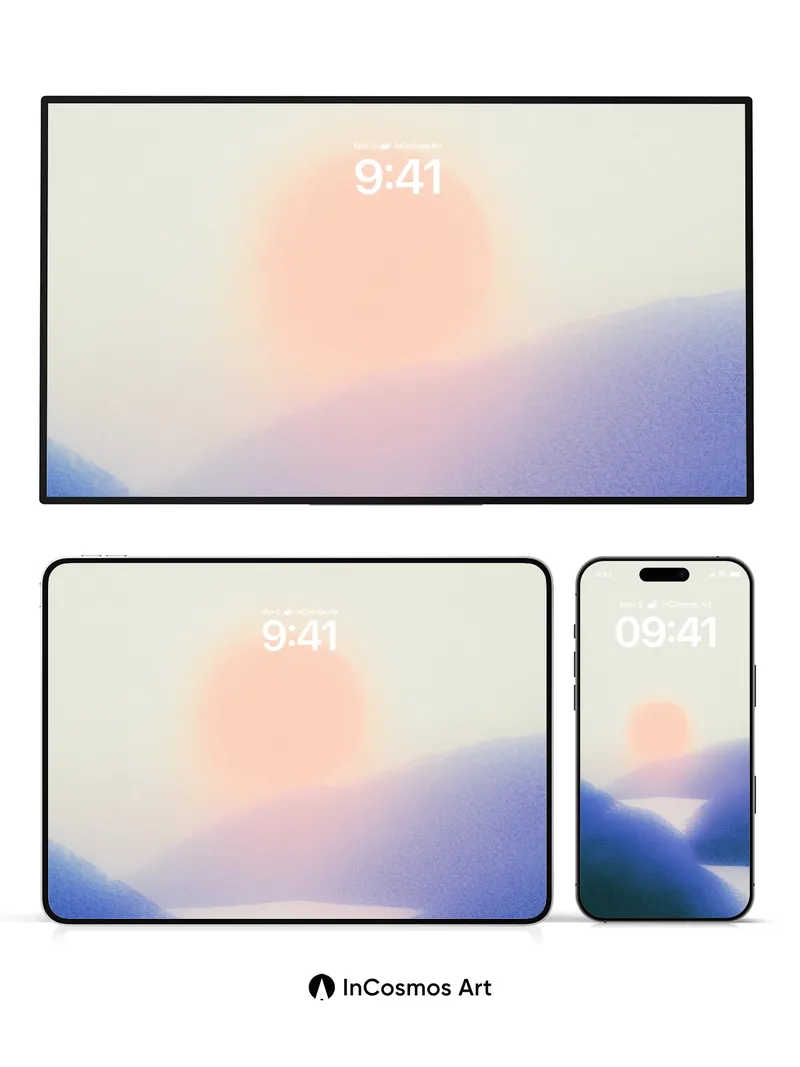 Serenity Haze Wallpaper with Soft Sunlight