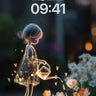 Luminous Garden Wallpaper with Floating Hearts wallpaper for iPhone, iPad & Mac