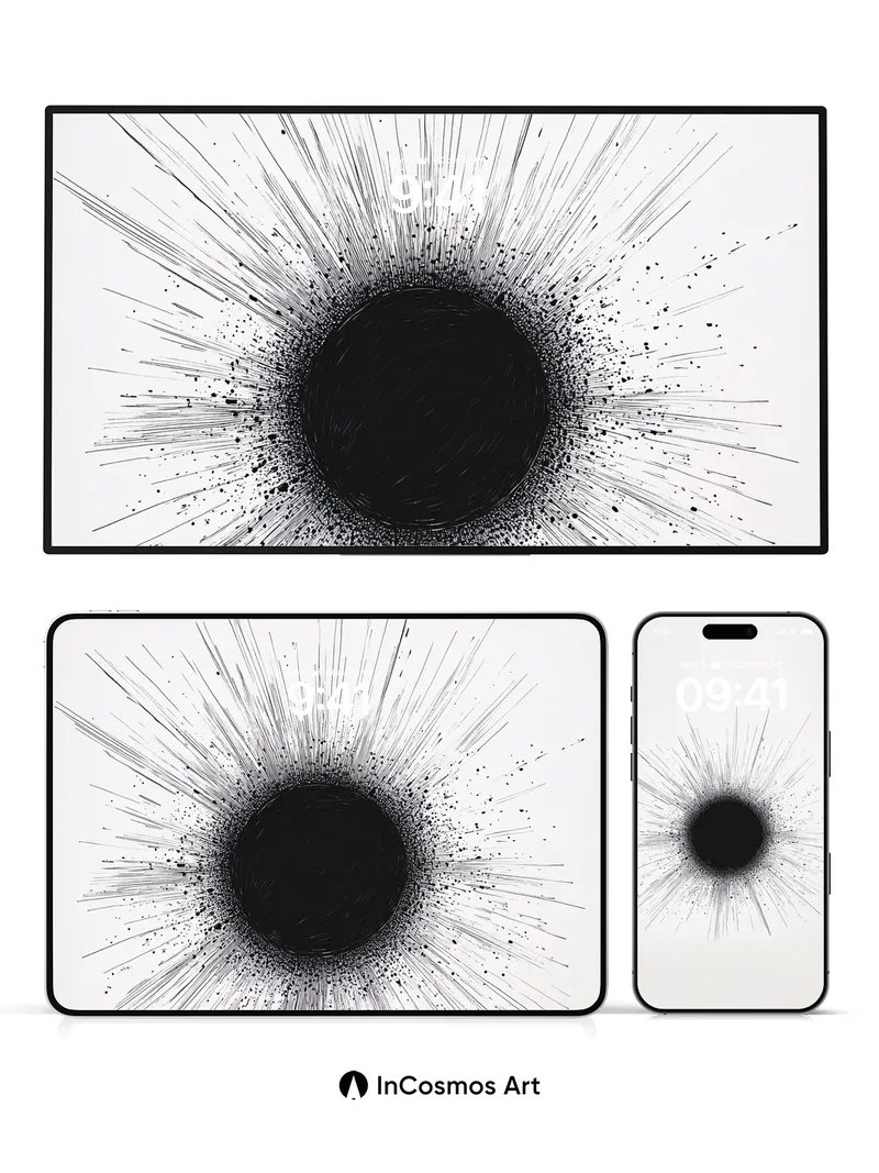 Void Pulse Wallpaper with Radiant Fractures