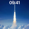 Ascendant Flame Wallpaper with Cloud-Cut Sky wallpaper for iPhone, iPad & Mac