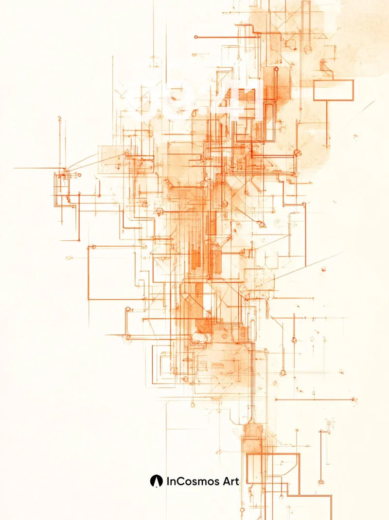 Circuit Mirage Wallpaper with Faded Lines