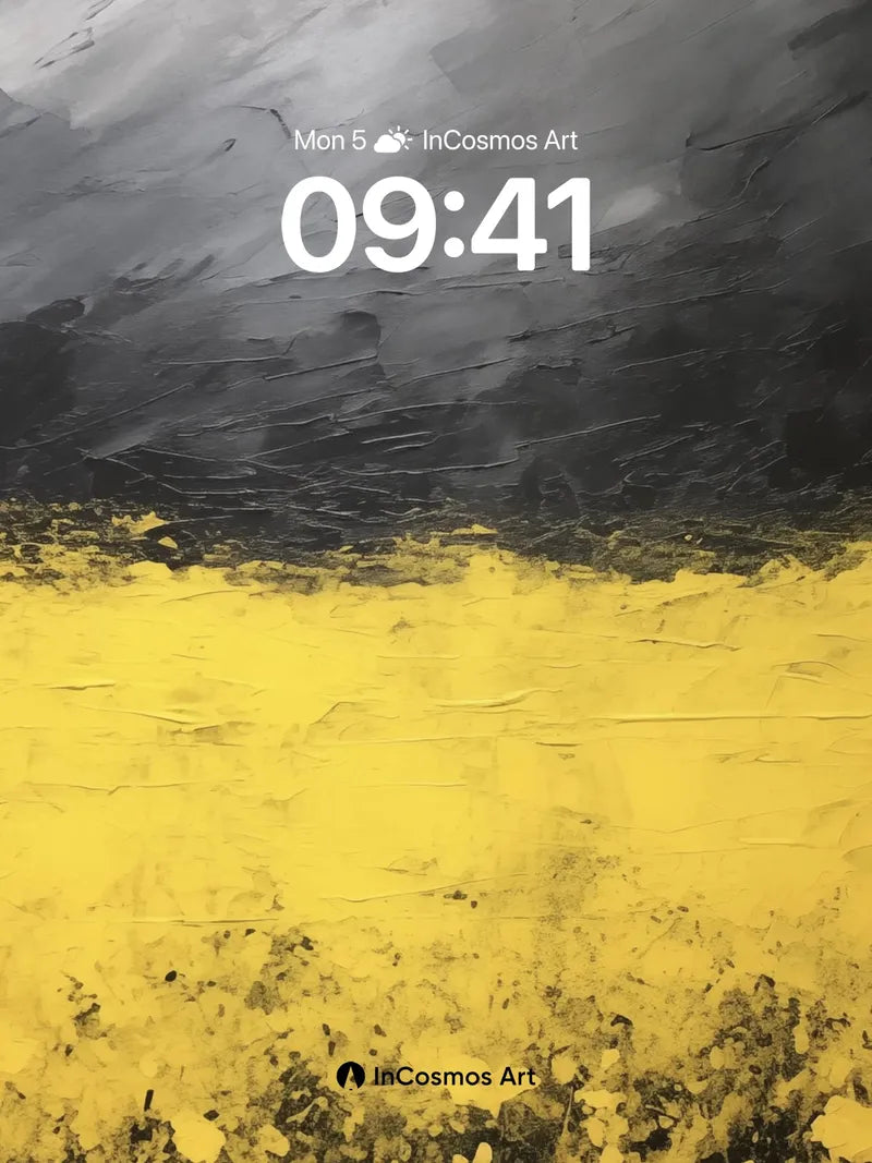 Storm-Whispered Field Wallpaper with Golden Bloom wallpaper for iPhone, iPad & Mac