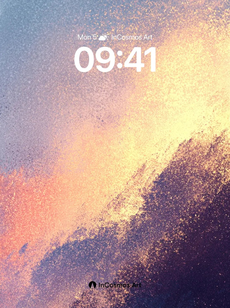 Golden Veil Wallpaper with Cosmic Dust