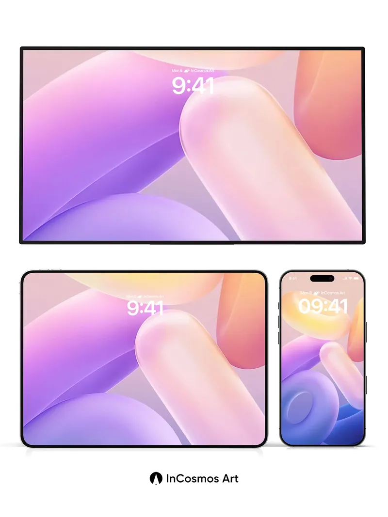 Luminous Float Wallpaper with Soft Hues