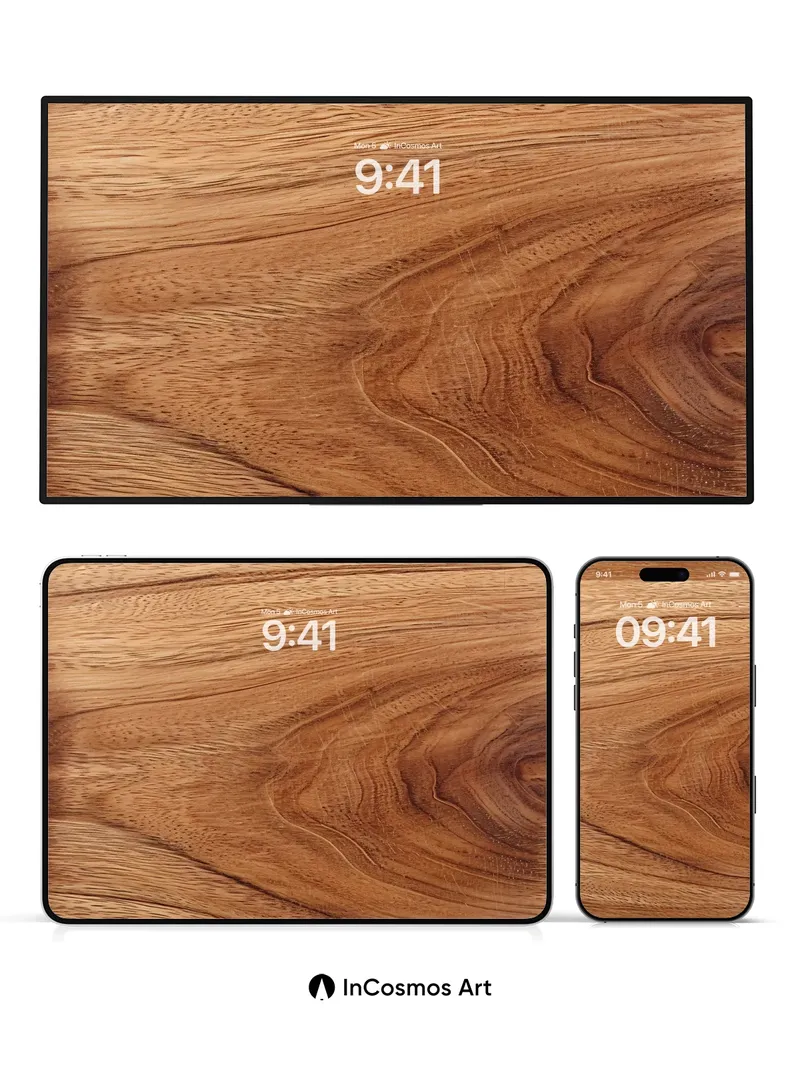 Warm Embrace Wood Grain Wallpaper with Natural Flow