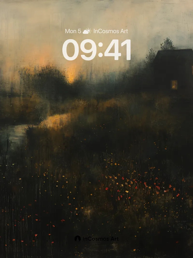 Whispering Twilight Wallpaper with Gilded Shadows