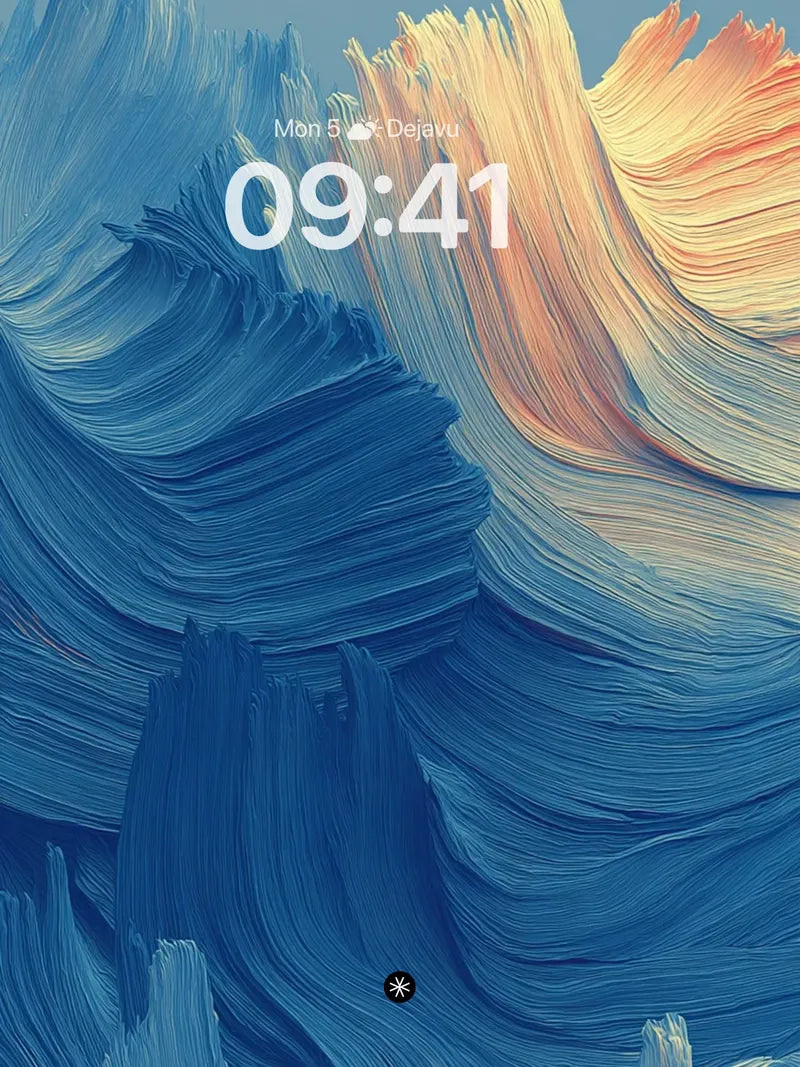 Serene Fluid Waves Gradient Wallpaper