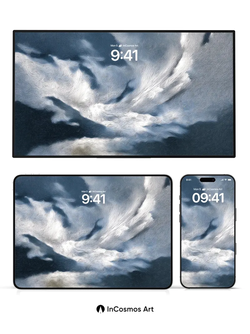 Whispering Clouds Wallpaper with Ethereal Drift