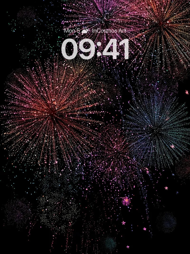 Cosmic Burst Wallpaper with Starlight Trails