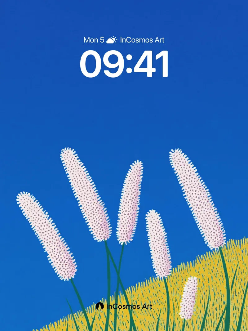 Calm Meadow Wallpaper with Soft Spikes