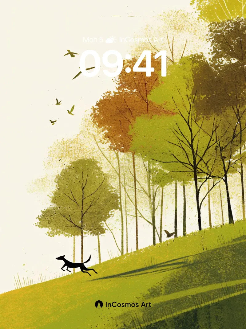 Whispering Canopy Wallpaper with Running Shadow