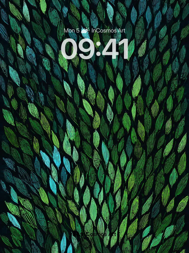 Midnight Verdant Scale Wallpaper with Deep Texture