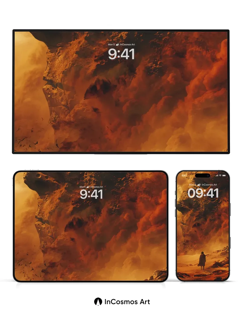 Deserted Colossus Wallpaper with Ancient Echoes