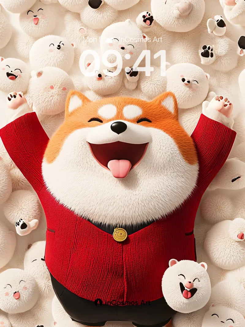 Joyful Furry Carnival Wallpaper with Playful Paws wallpaper for iPhone, iPad & Mac