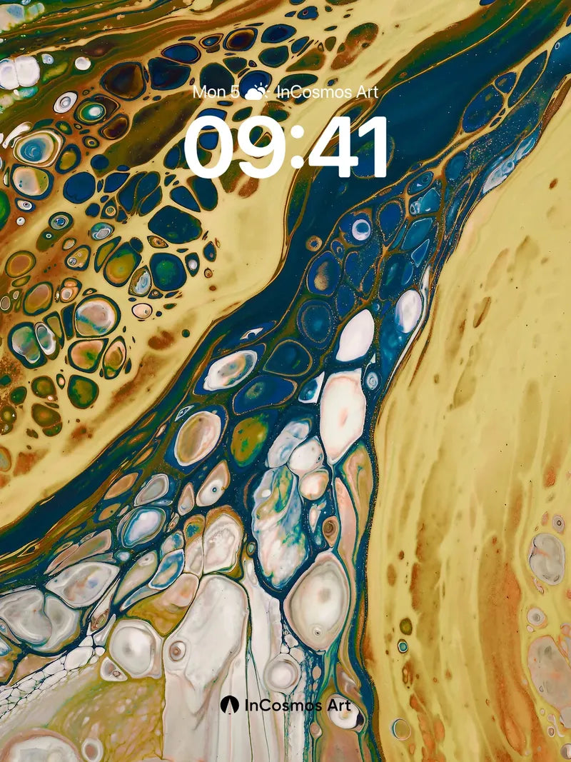 Golden Vein Wallpaper with Living Marble