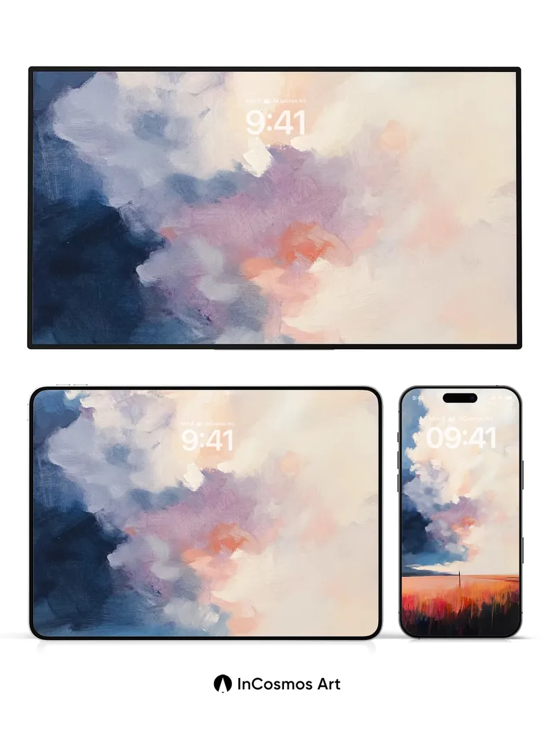 Crimson Horizon Wallpaper with Storm's Breath