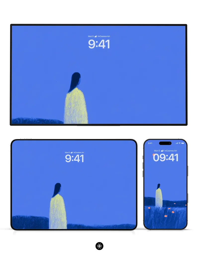 Ethereal Solitude Gradient Flow Wallpaper