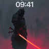 Shadowed Samurai Wallpaper with Crimson Blade wallpaper for iPhone, iPad & Mac