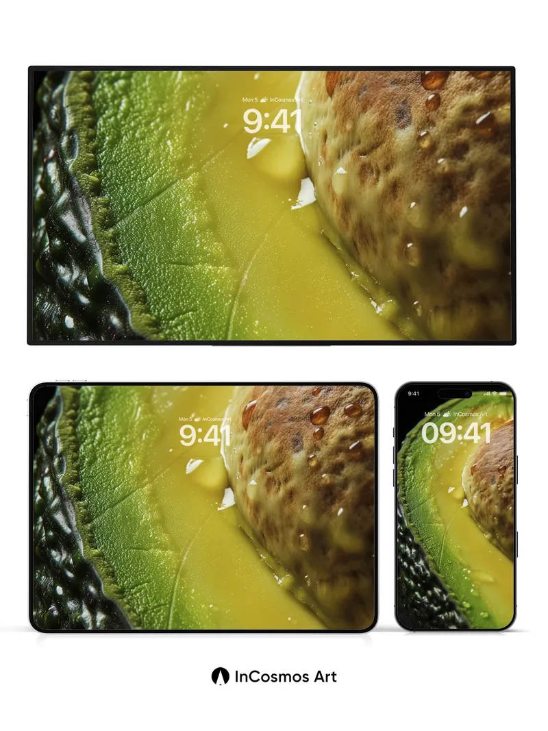 Lush Embrace Wallpaper with Dew-Kissed Flesh