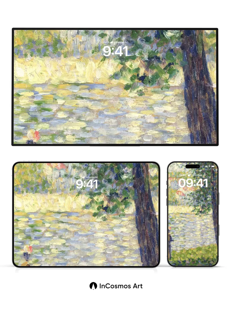 Luminous Garden Wallpaper with Dappled Light