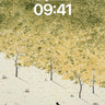 Autumn Hush Wallpaper with Floating Leaves wallpaper for iPhone, iPad & Mac