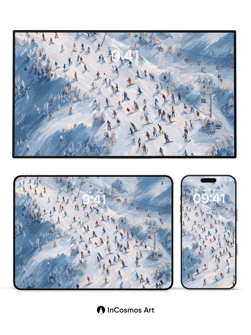 Snowfall Symphony Wallpaper with Alpine Motion