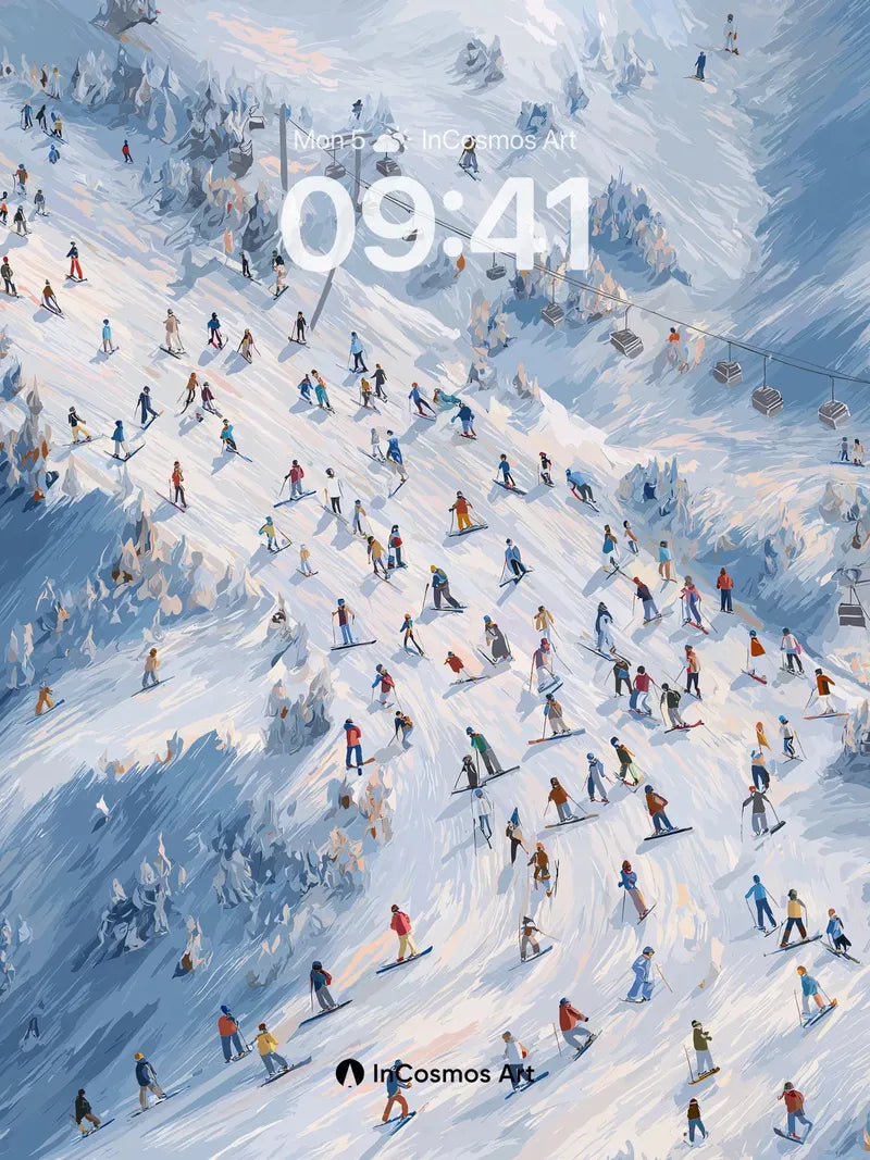 Snowfall Symphony Wallpaper with Alpine Motion