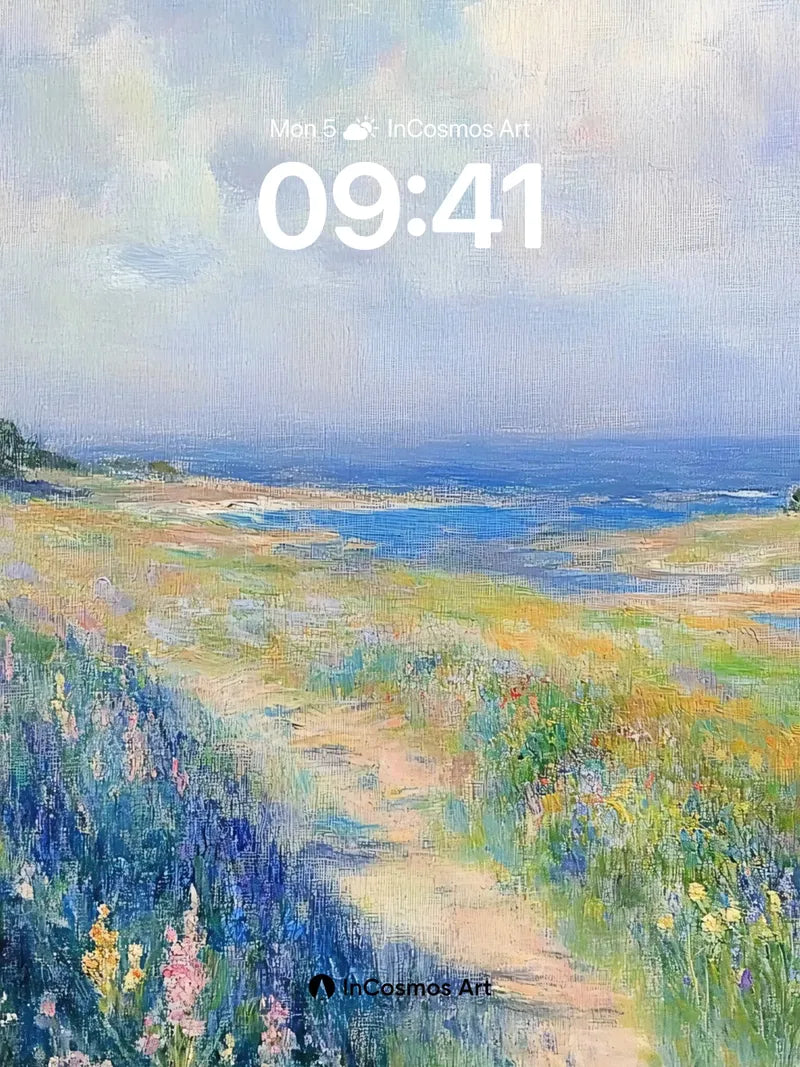 Serenity Path Wallpaper with Coastal Bloom wallpaper for iPhone, iPad & Mac