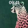 Neon Cheetah Wallpaper with Pop Art Edge wallpaper for iPhone, iPad & Mac